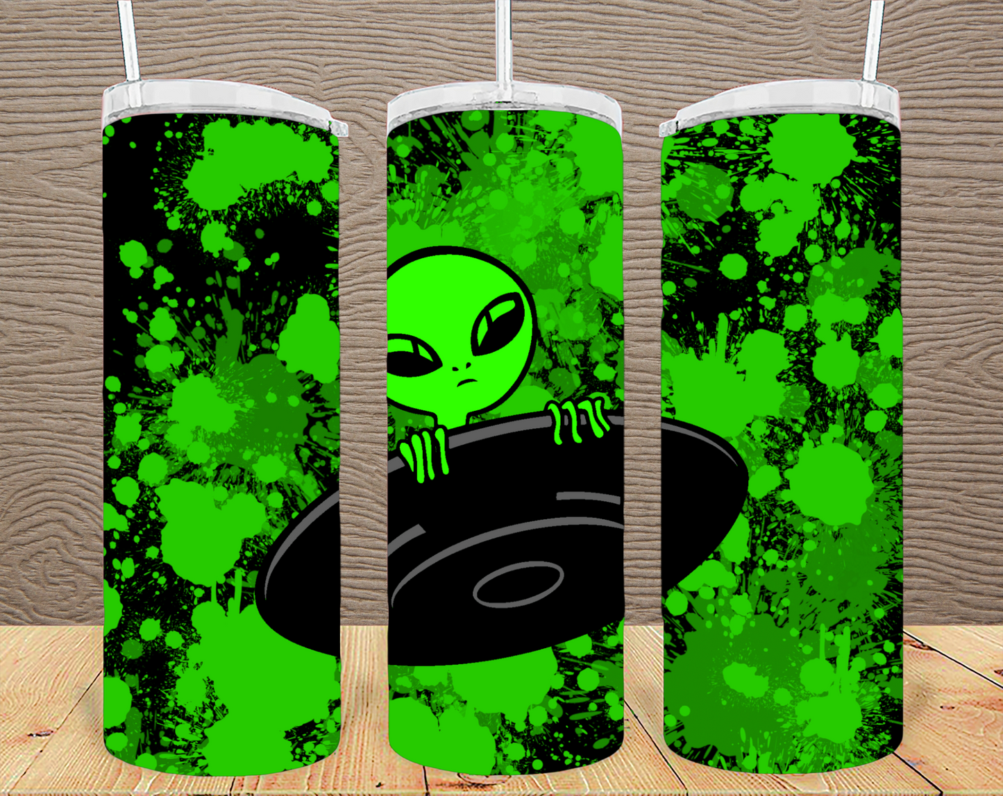 Alien Green Splash Tumbler