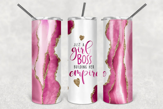 Girl Boss Pink/gold Tumbler Cups